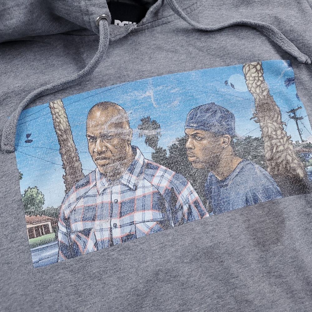 DGK x FRIDAY Deebo & Smokey Graphic Hoodie Men XL Gray - Thrashed Streetwear